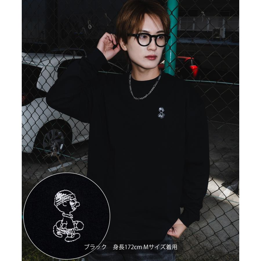 長袖Tシャツ メンズ SIDEWAY STANCE サイドウェイスタンス ワンポイント刺しゅう スケーターボーイ カットソー 大きめ アメカジ カジュアル  ストリート | improves | 04