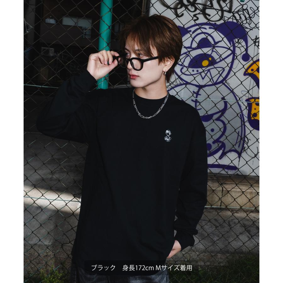 長袖Tシャツ メンズ SIDEWAY STANCE サイドウェイスタンス ワンポイント刺しゅう スケーターボーイ カットソー 大きめ アメカジ カジュアル  ストリート | improves | 05