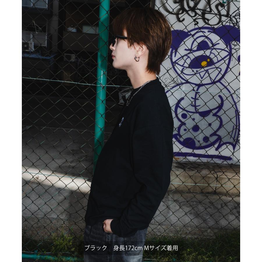 長袖Tシャツ メンズ SIDEWAY STANCE サイドウェイスタンス ワンポイント刺しゅう スケーターボーイ カットソー 大きめ アメカジ カジュアル  ストリート | improves | 06