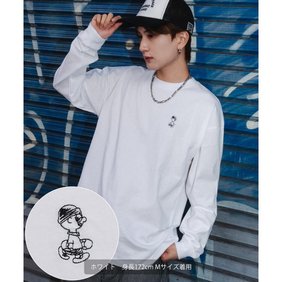 長袖Tシャツ メンズ SIDEWAY STANCE サイドウェイスタンス ワンポイント刺しゅう スケーターボーイ カットソー 大きめ アメカジ カジュアル  ストリート | improves | 09