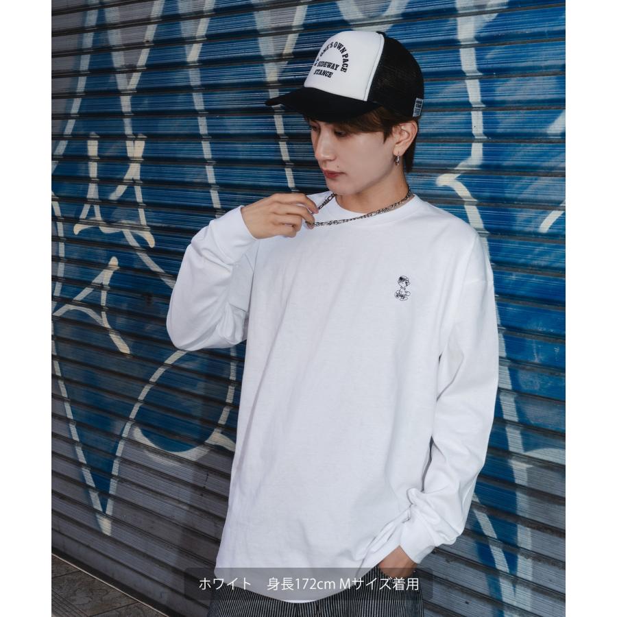 長袖Tシャツ メンズ SIDEWAY STANCE サイドウェイスタンス ワンポイント刺しゅう スケーターボーイ カットソー 大きめ アメカジ カジュアル  ストリート | improves | 10