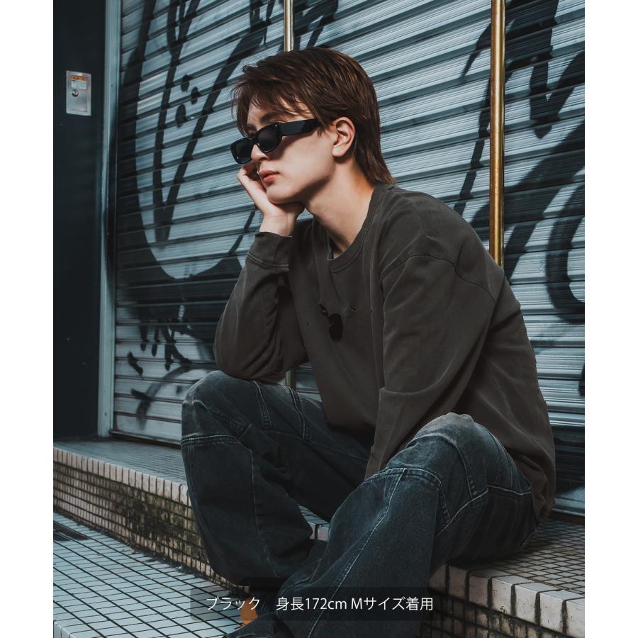 長袖Tシャツ メンズ レディース ブランドロゴ 長袖 グランジTシャツ SIDEWAY STANCE サイドウェイスタンス 刺しゅう ロンT カットソー アメカジ Y2K 韓国 | improves | 05