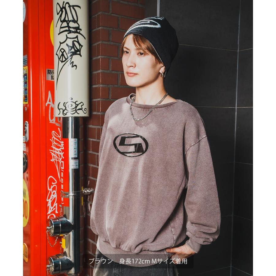 トレーナー メンズ SIDEWAY STANCE サイドウェイスタンス スウェット ケミカル プルオーバー ストリート カジュアル 韓国 | improves | 03