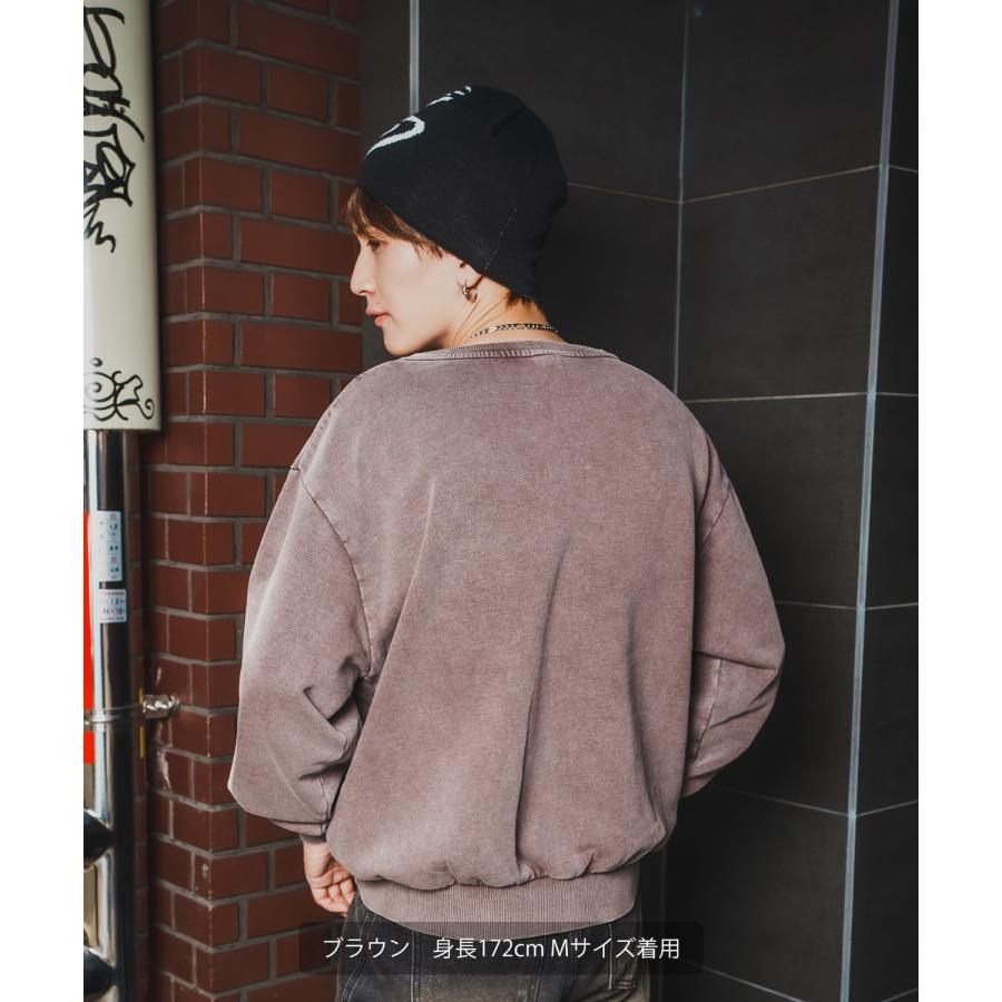 トレーナー メンズ SIDEWAY STANCE サイドウェイスタンス スウェット ケミカル プルオーバー ストリート カジュアル 韓国 | improves | 04