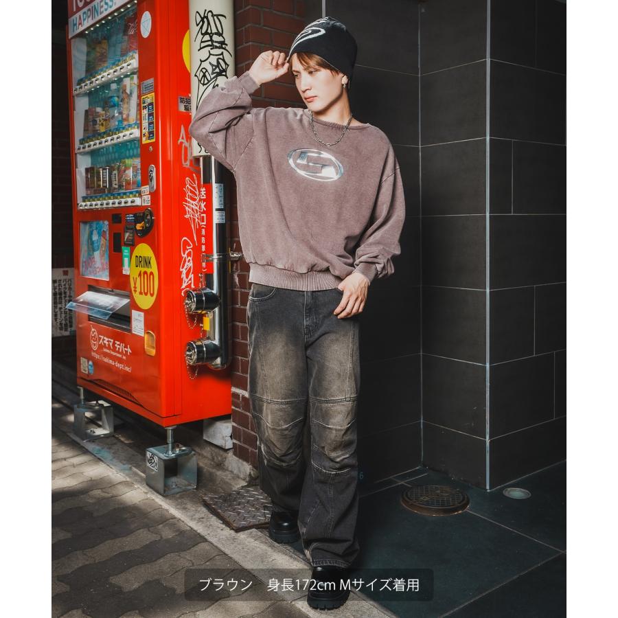 トレーナー メンズ SIDEWAY STANCE サイドウェイスタンス スウェット ケミカル プルオーバー ストリート カジュアル 韓国 | improves | 05