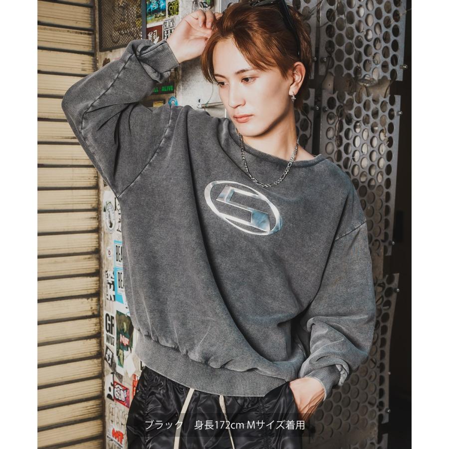 トレーナー メンズ SIDEWAY STANCE サイドウェイスタンス スウェット ケミカル プルオーバー ストリート カジュアル 韓国 | improves | 07