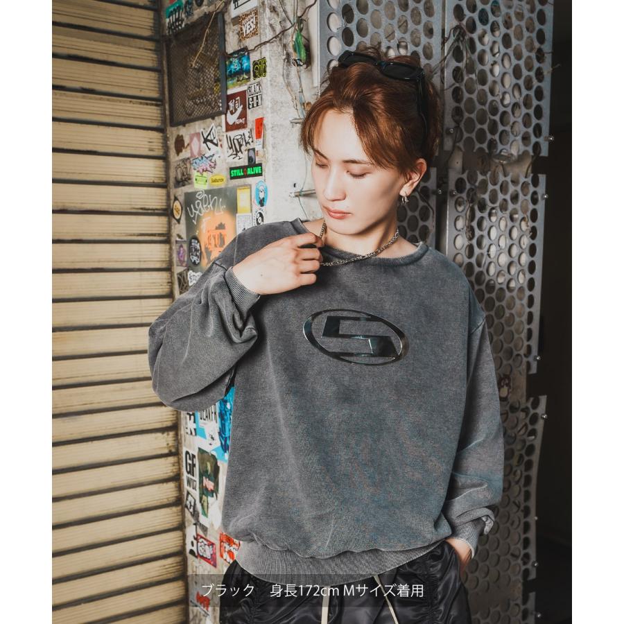 トレーナー メンズ SIDEWAY STANCE サイドウェイスタンス スウェット ケミカル プルオーバー ストリート カジュアル 韓国 | improves | 08