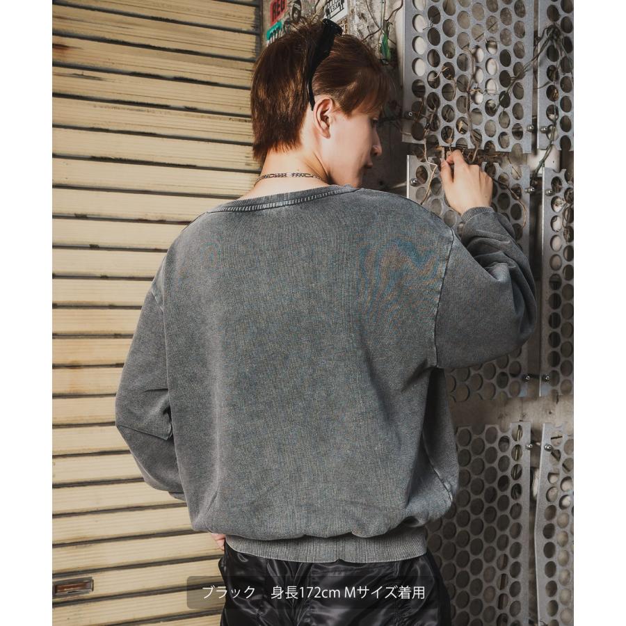 トレーナー メンズ SIDEWAY STANCE サイドウェイスタンス スウェット ケミカル プルオーバー ストリート カジュアル 韓国 | improves | 09