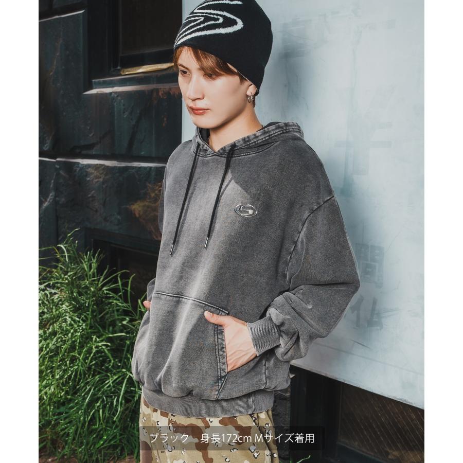 パーカー メンズ SIDEWAY STANCE サイドウェイスタンス スウェット ケミカル プルパーカー ストリート カジュアル 韓国 | improves | 03