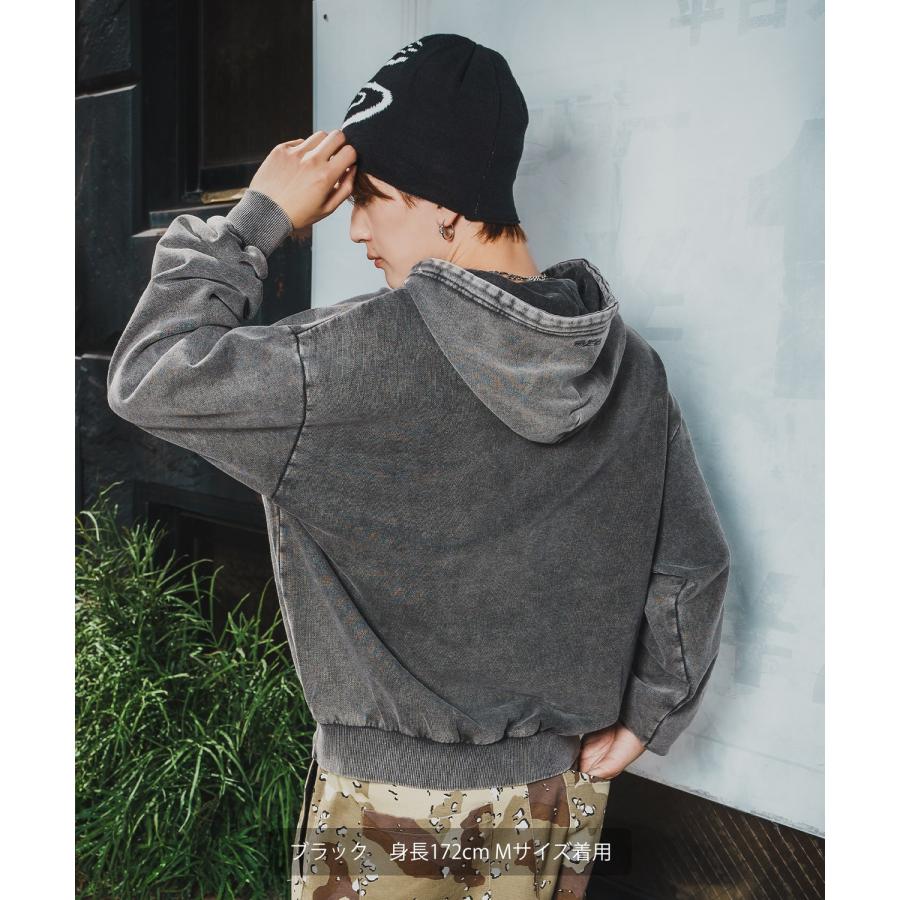 パーカー メンズ SIDEWAY STANCE サイドウェイスタンス スウェット ケミカル プルパーカー ストリート カジュアル 韓国 | improves | 05