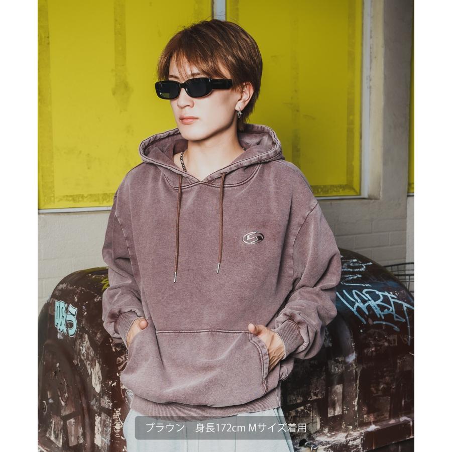 パーカー メンズ SIDEWAY STANCE サイドウェイスタンス スウェット ケミカル プルパーカー ストリート カジュアル 韓国 | improves | 08