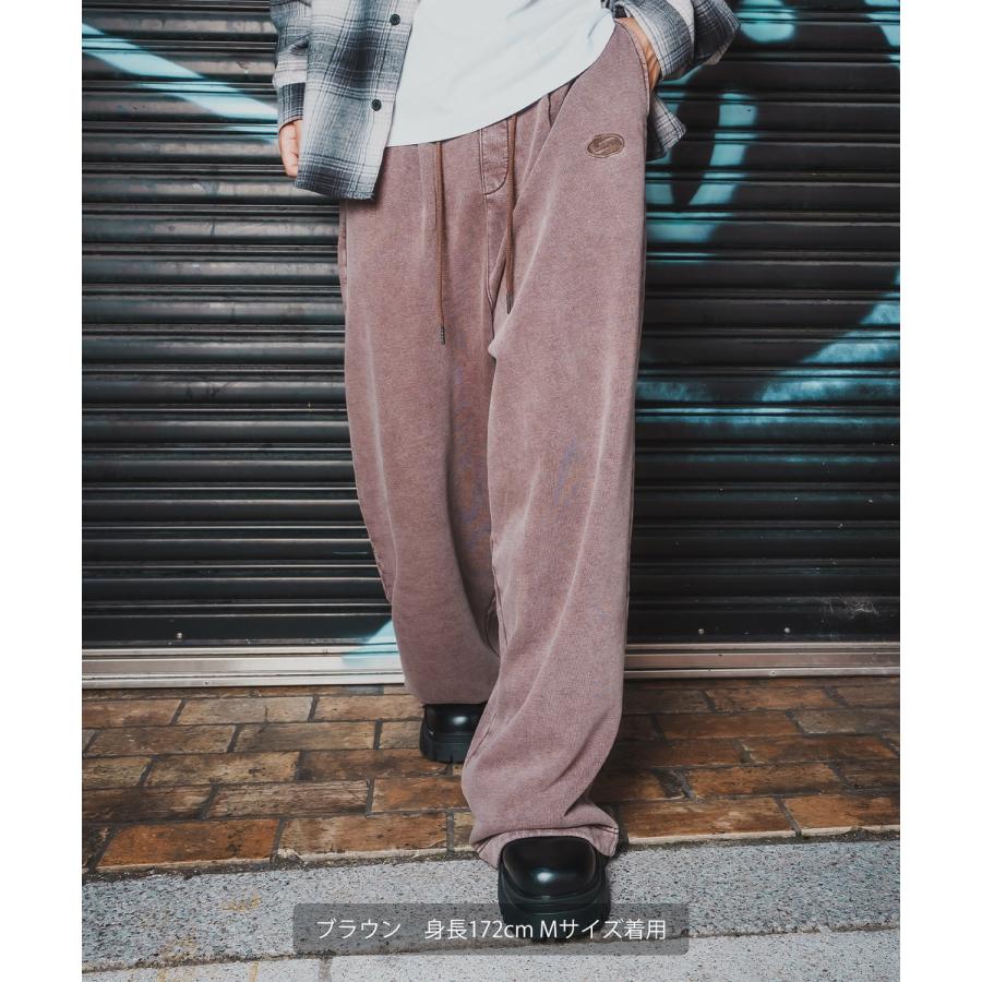 ワイドパンツ メンズ SIDEWAY STANCE サイドウェイスタンス スウェット ケミカル イージーパンツ タックパンツ ストリート カジュアル 韓国 | improves | 12