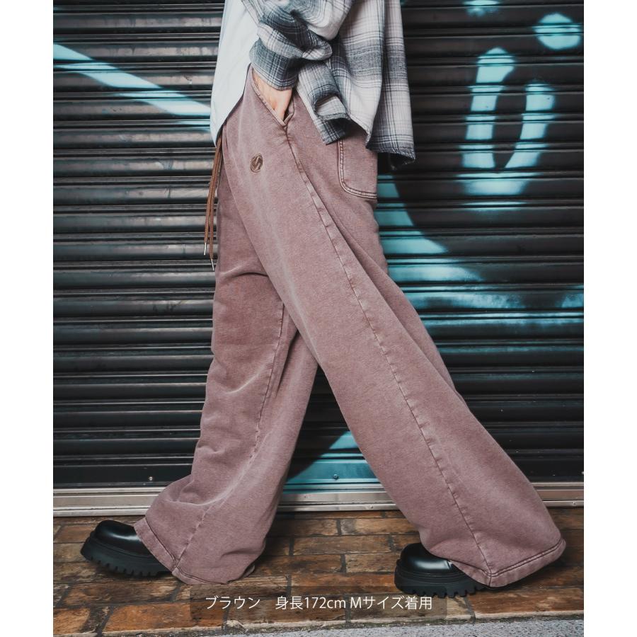 ワイドパンツ メンズ SIDEWAY STANCE サイドウェイスタンス スウェット ケミカル イージーパンツ タックパンツ ストリート カジュアル 韓国 | improves | 13