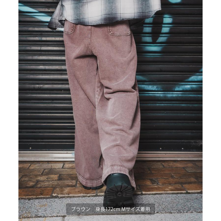 ワイドパンツ メンズ SIDEWAY STANCE サイドウェイスタンス スウェット ケミカル イージーパンツ タックパンツ ストリート カジュアル 韓国 | improves | 14