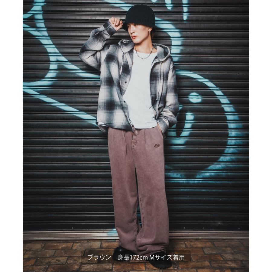 ワイドパンツ メンズ SIDEWAY STANCE サイドウェイスタンス スウェット ケミカル イージーパンツ タックパンツ ストリート カジュアル 韓国 | improves | 16