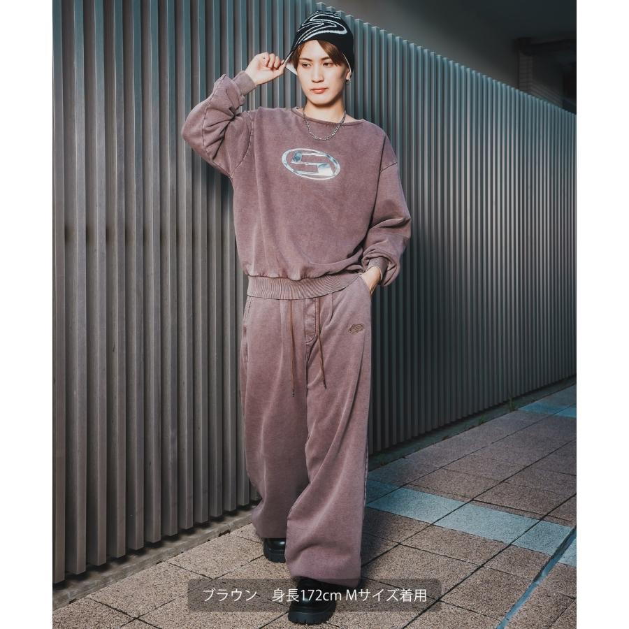 ワイドパンツ メンズ SIDEWAY STANCE サイドウェイスタンス スウェット ケミカル イージーパンツ タックパンツ ストリート カジュアル 韓国 | improves | 17