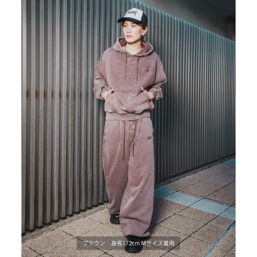 ワイドパンツ メンズ SIDEWAY STANCE サイドウェイスタンス スウェット ケミカル イージーパンツ タックパンツ ストリート カジュアル 韓国 | improves | 18