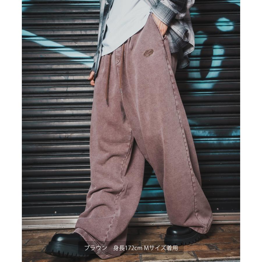 ワイドパンツ メンズ SIDEWAY STANCE サイドウェイスタンス スウェット ケミカル イージーパンツ タックパンツ ストリート カジュアル 韓国 | improves | 11