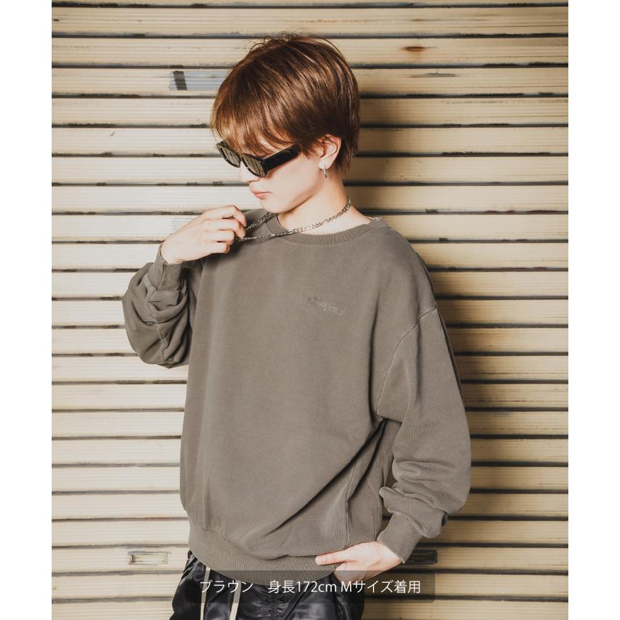 トレーナー メンズ SIDEWAY STANCE サイドウェイスタンス スウェット ピグメント プルオーバー ストリート カジュアル 韓国 | improves | 04