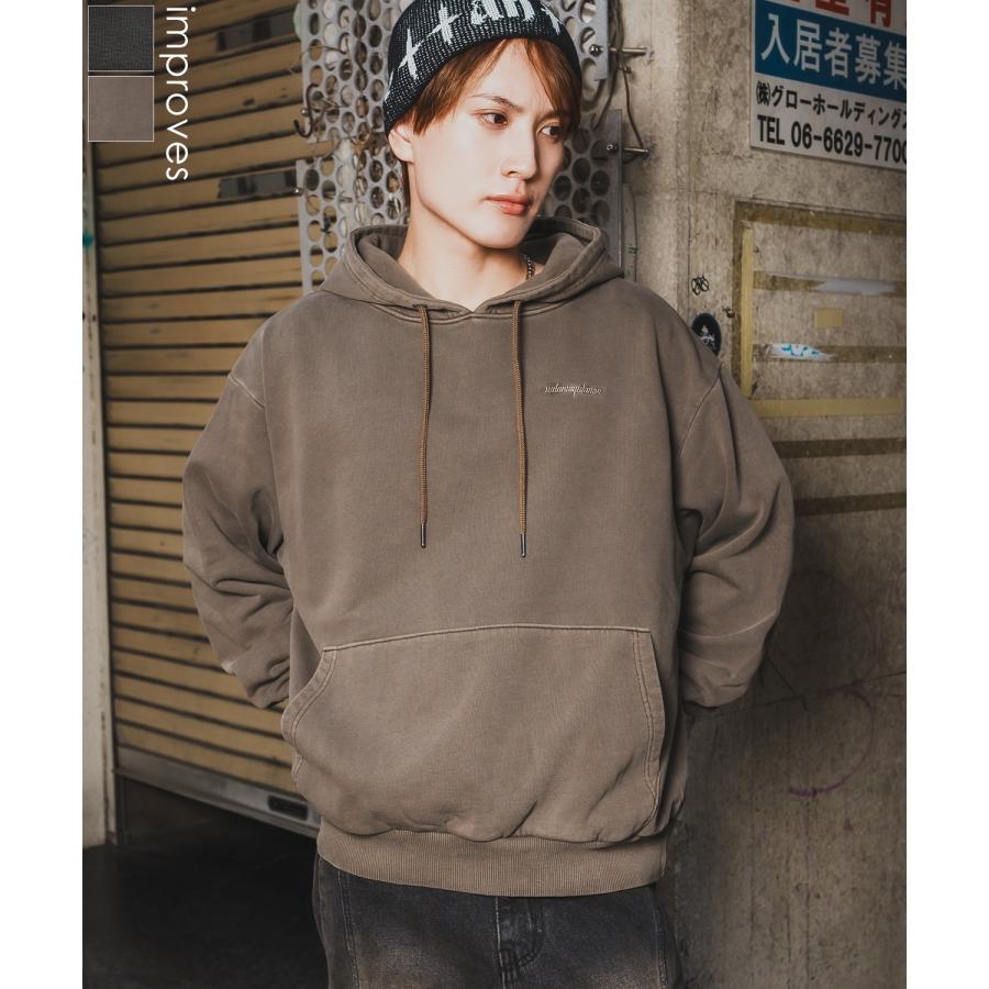パーカー メンズ SIDEWAY STANCE サイドウェイスタンス スウェット ピグメント プルパーカー ストリート カジュアル 韓国 | improves
