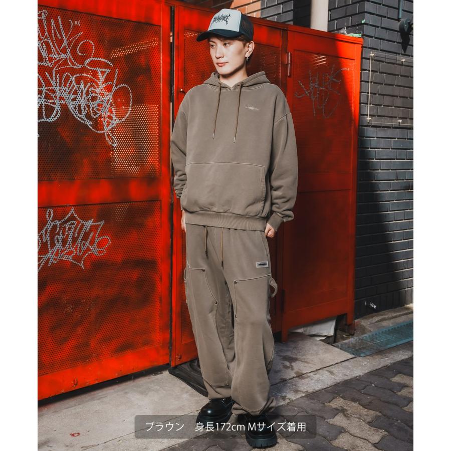 パーカー メンズ SIDEWAY STANCE サイドウェイスタンス スウェット ピグメント プルパーカー ストリート カジュアル 韓国 | improves | 06