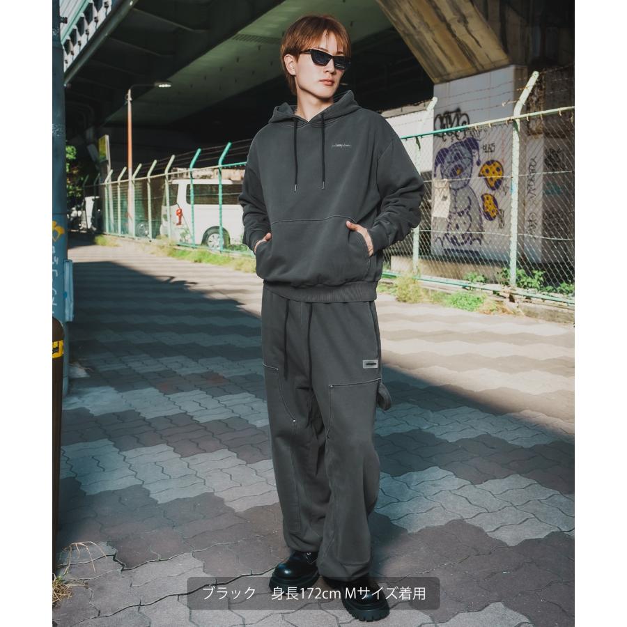 パーカー メンズ SIDEWAY STANCE サイドウェイスタンス スウェット ピグメント プルパーカー ストリート カジュアル 韓国 | improves | 11