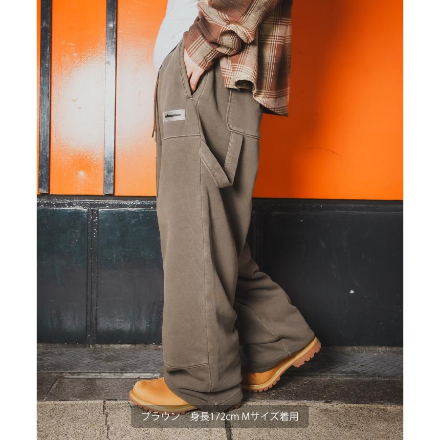 ワイドパンツ メンズ SIDEWAY STANCE サイドウェイスタンス スウェット ピグメント イージーパンツ ペインターパンツ ストリート カジュアル 韓国 | improves | 04