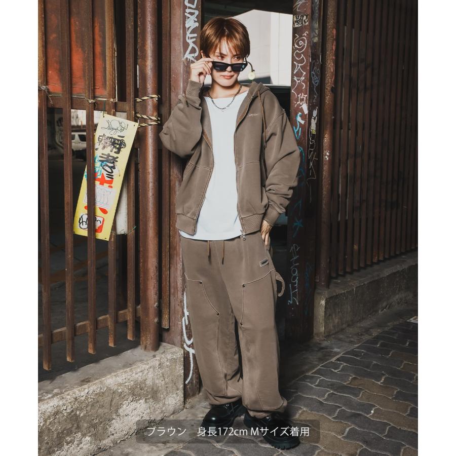 ワイドパンツ メンズ SIDEWAY STANCE サイドウェイスタンス スウェット ピグメント イージーパンツ ペインターパンツ ストリート カジュアル 韓国 | improves | 07