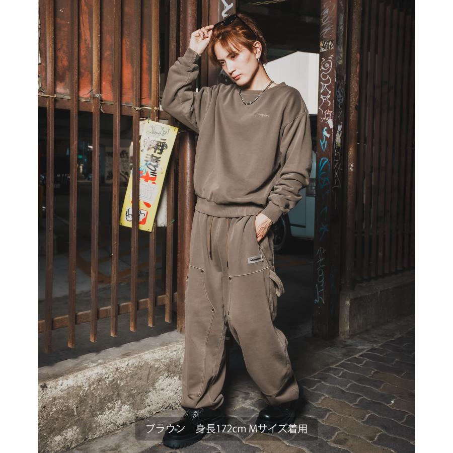 ワイドパンツ メンズ SIDEWAY STANCE サイドウェイスタンス スウェット ピグメント イージーパンツ ペインターパンツ ストリート カジュアル 韓国 | improves | 08