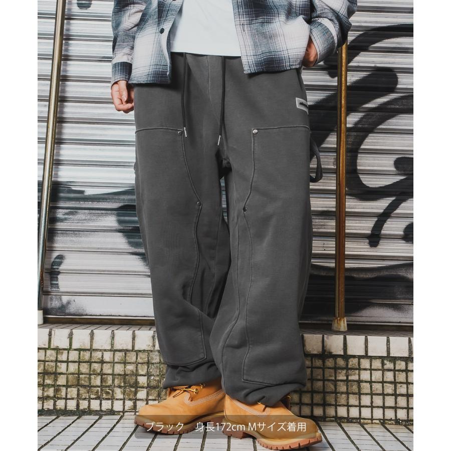 ワイドパンツ メンズ SIDEWAY STANCE サイドウェイスタンス スウェット ピグメント イージーパンツ ペインターパンツ ストリート カジュアル 韓国 | improves | 10