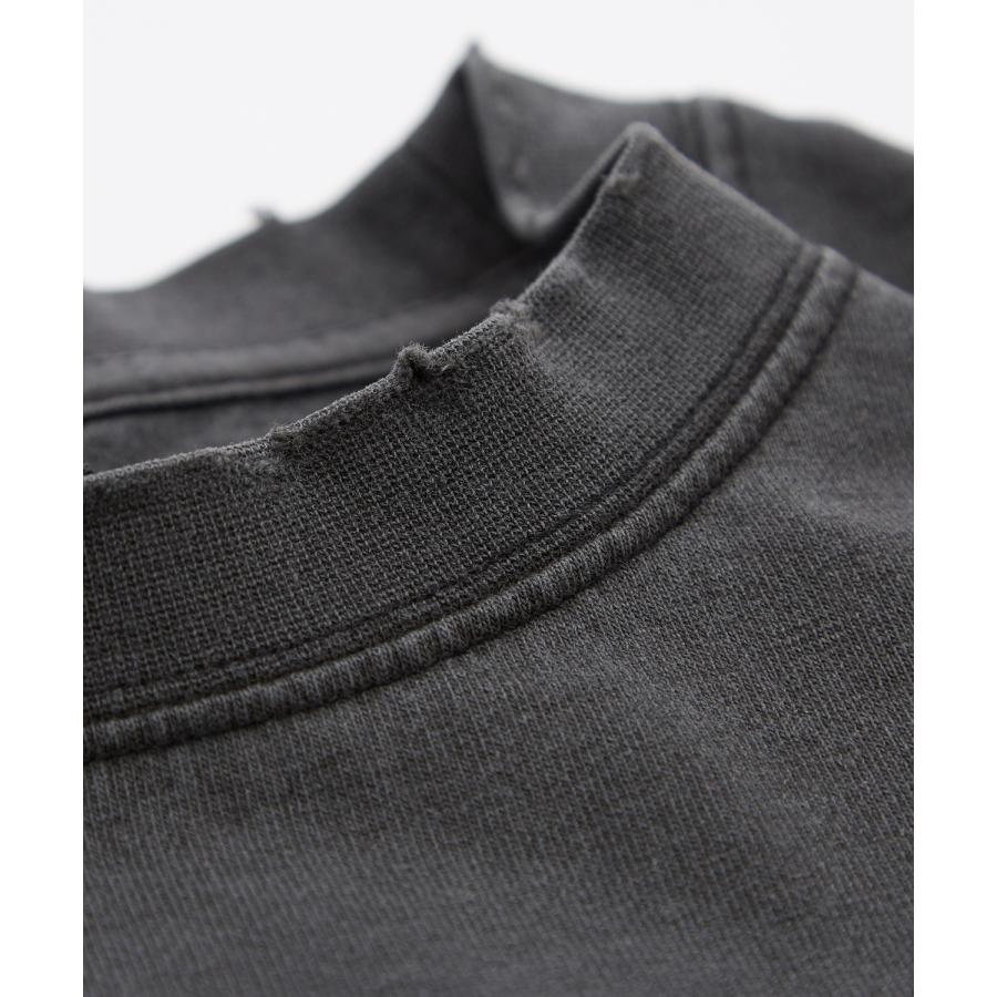 長袖Tシャツ メンズ SIDEWAY STANCE ピグメント メタリックプリント ロンT ストリート スケーター 古着MIX ブラウン ブラック | improves | 12