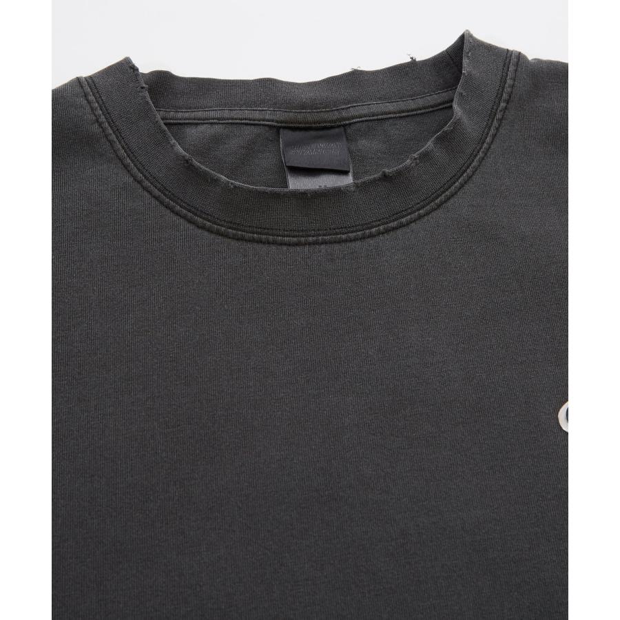 長袖Tシャツ メンズ SIDEWAY STANCE ピグメント メタリックプリント ロンT ストリート スケーター 古着MIX ブラウン ブラック | improves | 13
