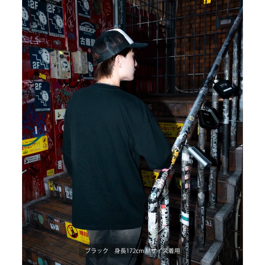 長袖Tシャツ メンズ SIDEWAY STANCE サイドウェイスタンス サークル ラベル プリント アメカジ カジュアル Y2K ストリート 90s コーヒー 韓国 | improves | 05