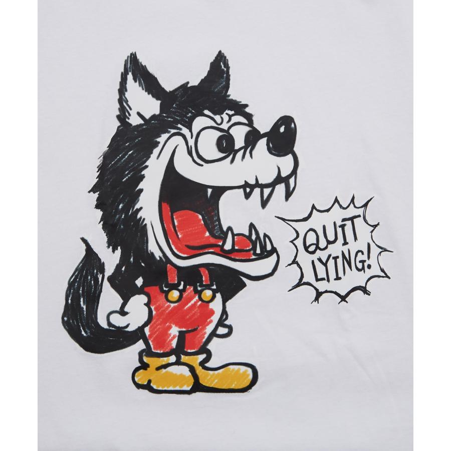 Tシャツ メンズ SIDEWAY STANCE サイドウェイスタンス ウルフ オオカミ クレヨン レトロ プリント カットソー アメカジ カジュアル Y2K ストリート 古着 韓国 | improves | 12