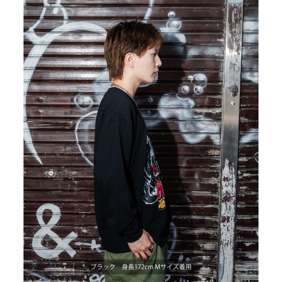 Tシャツ メンズ SIDEWAY STANCE サイドウェイスタンス ウルフ オオカミ クレヨン レトロ プリント カットソー アメカジ カジュアル Y2K ストリート 古着 韓国 | improves | 04