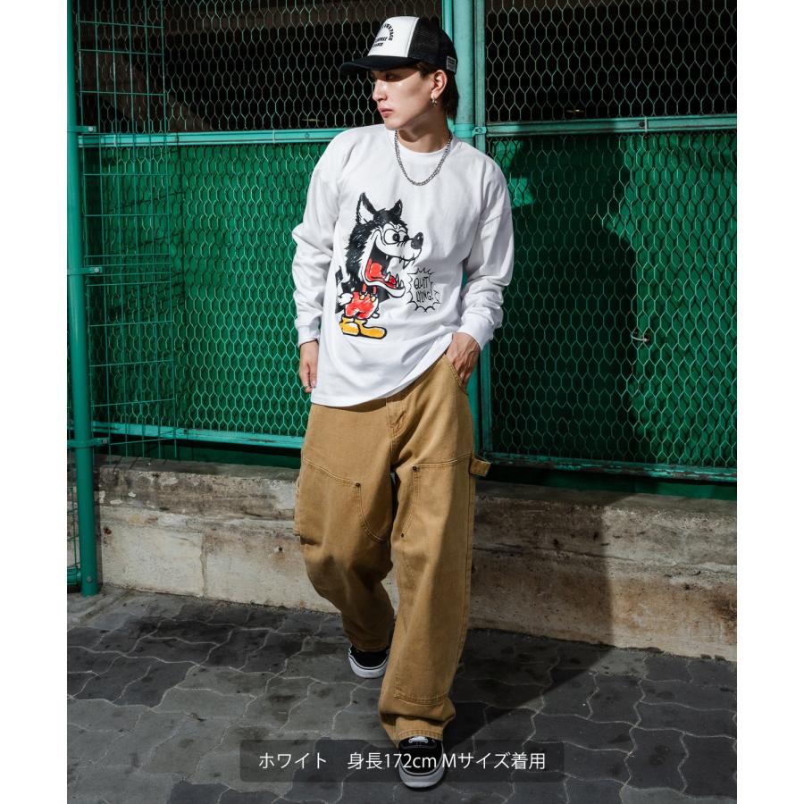 Tシャツ メンズ SIDEWAY STANCE サイドウェイスタンス ウルフ オオカミ クレヨン レトロ プリント カットソー アメカジ カジュアル Y2K ストリート 古着 韓国 | improves | 11