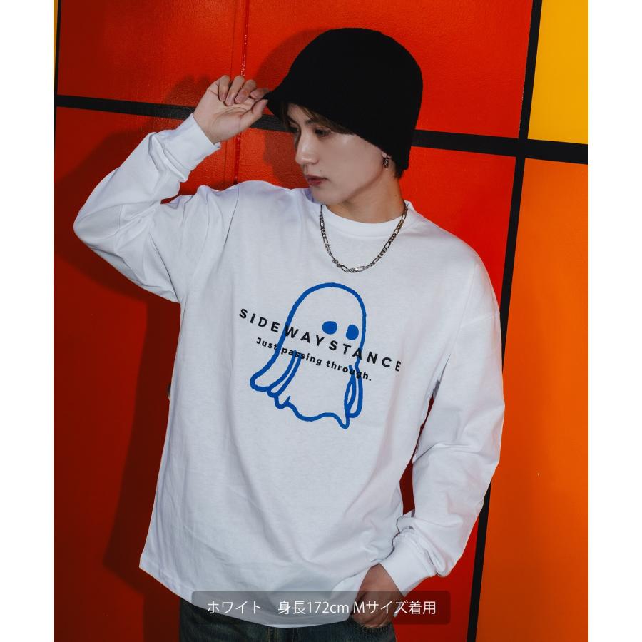 長袖Tシャツ メンズ SIDEWAY STANCE サイドウェイスタンス フロントプリント おばけイラスト カットソー 大きめ アメカジ カジュアル ストリート | improves | 04