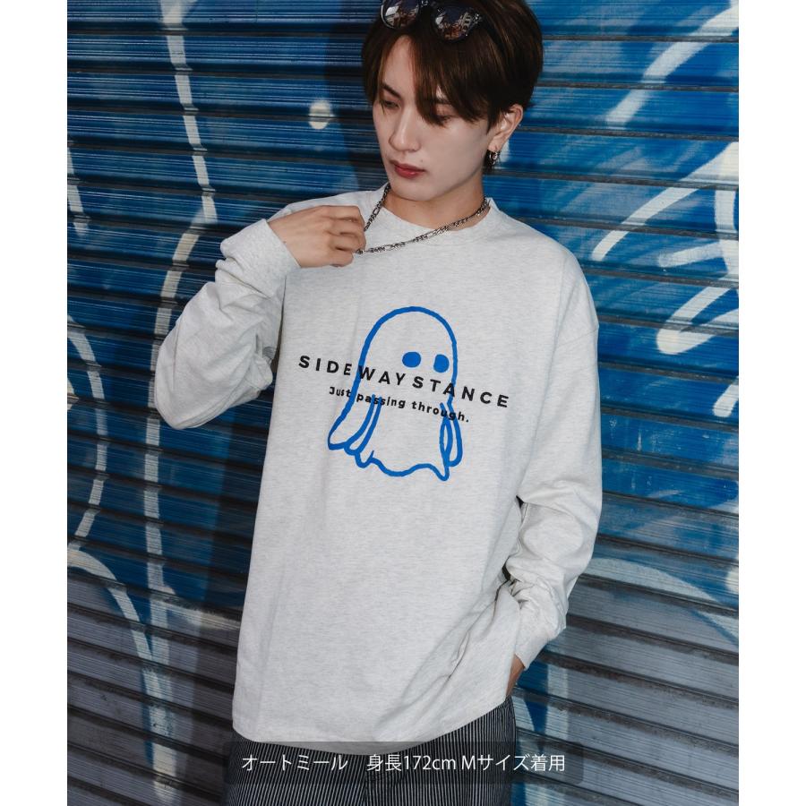 長袖Tシャツ メンズ SIDEWAY STANCE サイドウェイスタンス フロントプリント おばけイラスト カットソー 大きめ アメカジ カジュアル ストリート | improves | 09