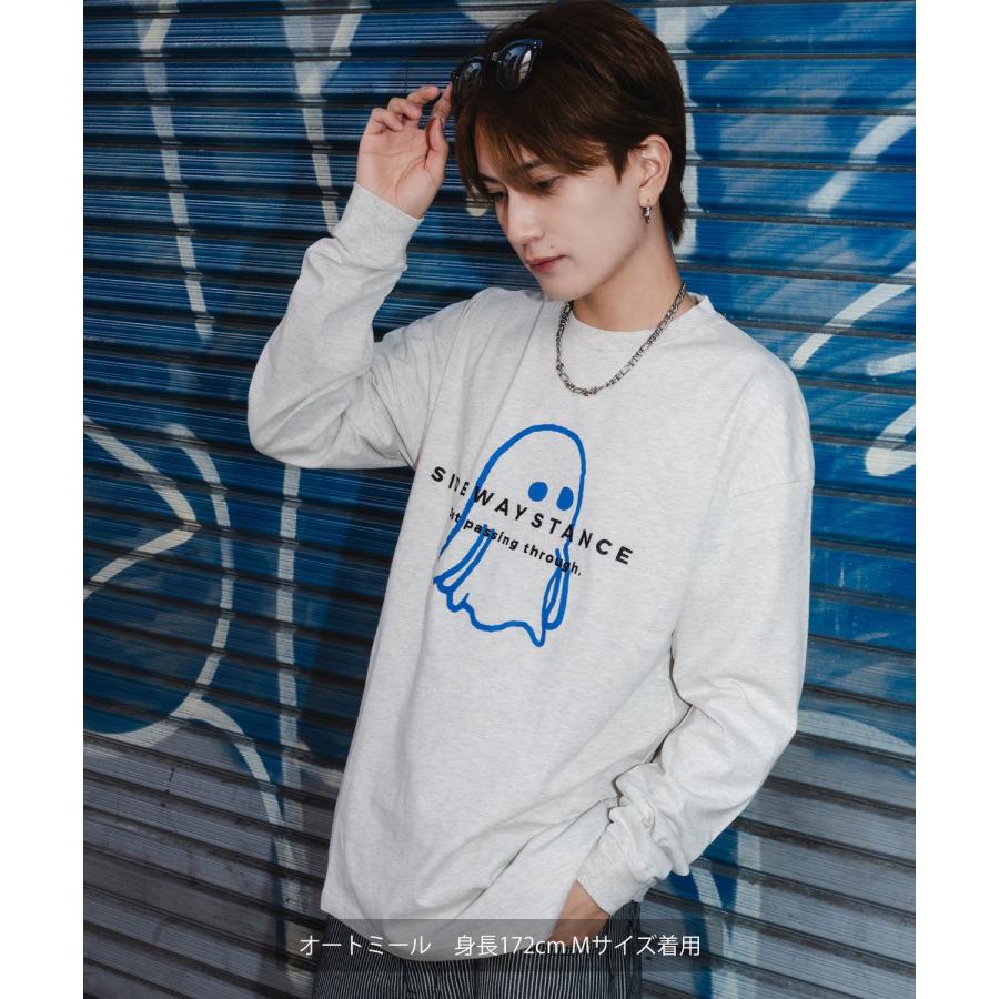 長袖Tシャツ メンズ SIDEWAY STANCE サイドウェイスタンス フロントプリント おばけイラスト カットソー 大きめ アメカジ カジュアル ストリート | improves | 10