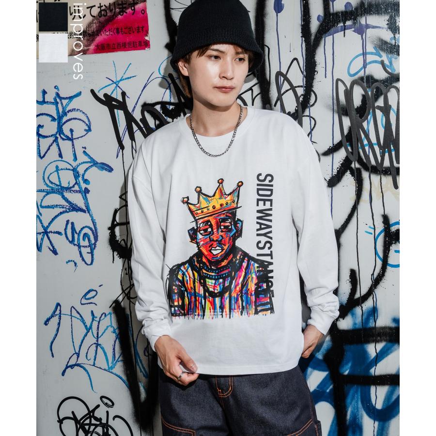 Tシャツ メンズ SIDEWAY STANCE サイドウェイスタンス クレヨン アーティスト レトロ プリント カットソー アメカジ カジュアル Y2K ストリート 古着 韓国 | improves