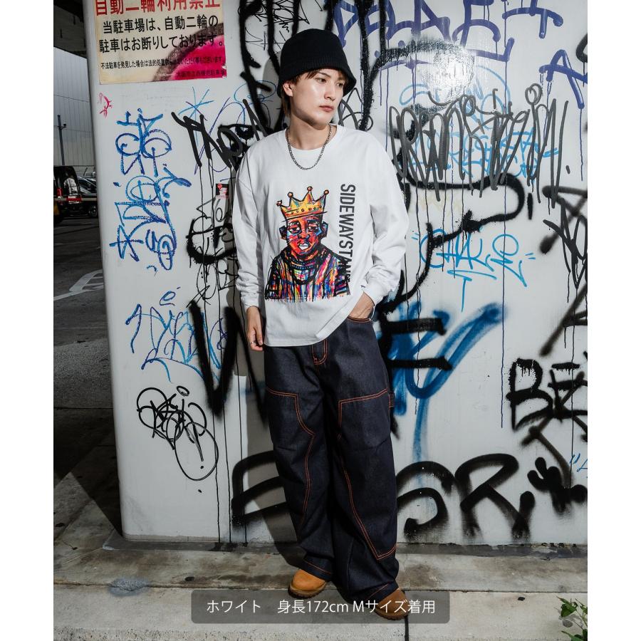 Tシャツ メンズ SIDEWAY STANCE サイドウェイスタンス クレヨン アーティスト レトロ プリント カットソー アメカジ カジュアル Y2K ストリート 古着 韓国 | improves | 08