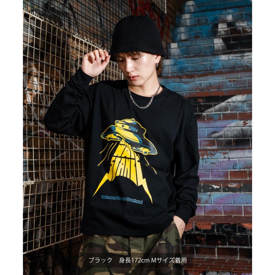 カットソー メンズ SIDEWAY STANCE サイドウェイスタンス ロンT 長袖 Tシャツ UFO プリント アメカジ カジュアル Y2K ストリート 90s レトロ 韓国 | improves | 03