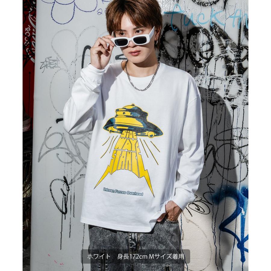カットソー メンズ SIDEWAY STANCE サイドウェイスタンス ロンT 長袖 Tシャツ UFO プリント アメカジ カジュアル Y2K ストリート 90s レトロ 韓国 | improves | 08