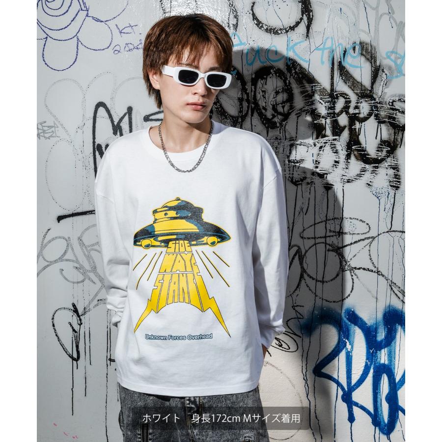 カットソー メンズ SIDEWAY STANCE サイドウェイスタンス ロンT 長袖 Tシャツ UFO プリント アメカジ カジュアル Y2K ストリート 90s レトロ 韓国 | improves | 09