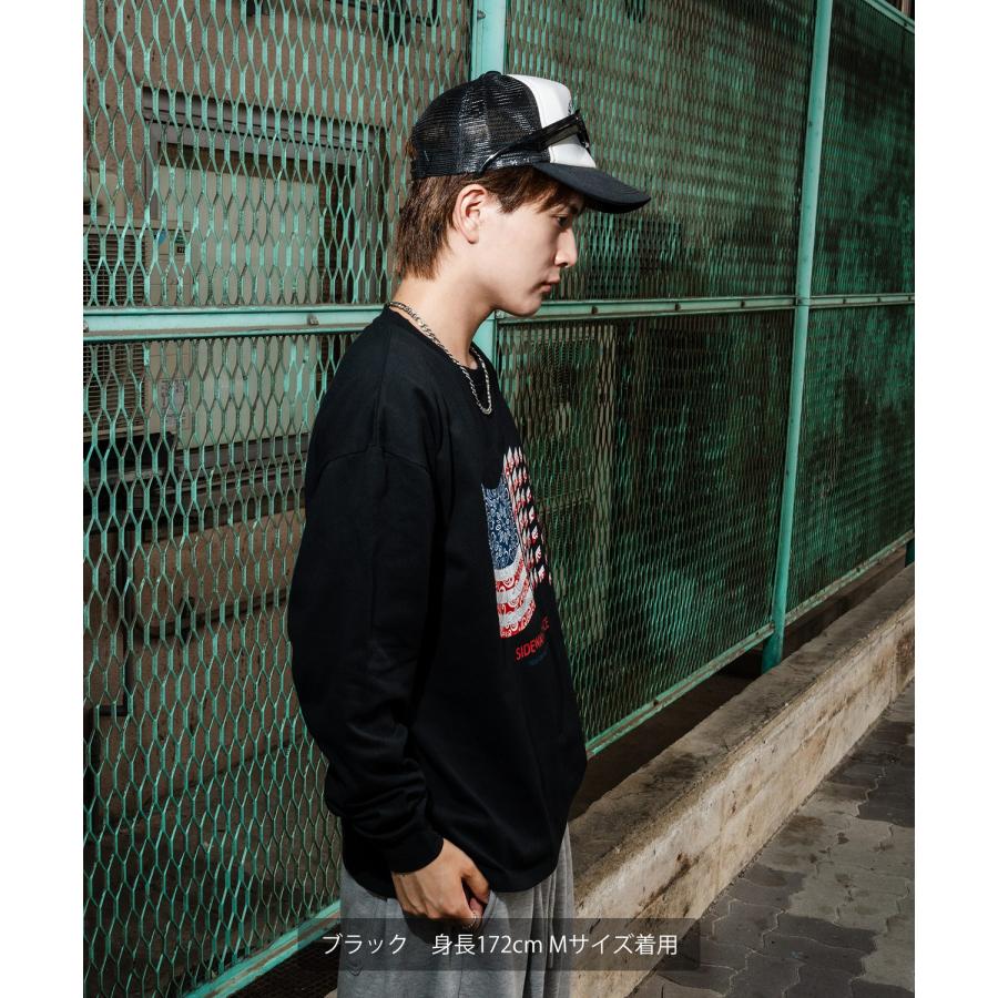 カットソー メンズ SIDEWAY STANCE サイドウェイスタンス ロンT 長袖 Tシャツ バンダナ 星条旗 アメカジ カジュアル Y2K ストリート 90s レトロ 韓国 | improves | 04