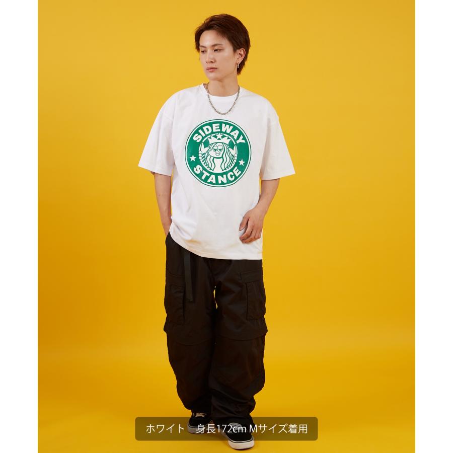 カットソー メンズ SIDEWAY STANCE サイドウェイスタンス 半袖 Tシャツ  サークル ラベル プリント アメカジ カジュアル Y2K ストリート 90s コーヒー 韓国 | improves | 12