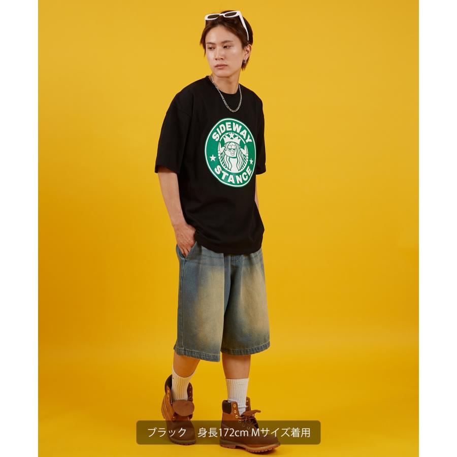 カットソー メンズ SIDEWAY STANCE サイドウェイスタンス 半袖 Tシャツ  サークル ラベル プリント アメカジ カジュアル Y2K ストリート 90s コーヒー 韓国 | improves | 07