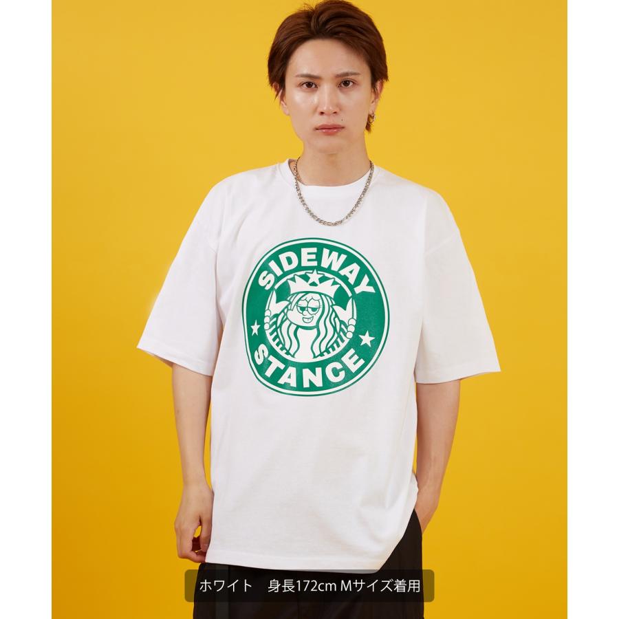 カットソー メンズ SIDEWAY STANCE サイドウェイスタンス 半袖 Tシャツ  サークル ラベル プリント アメカジ カジュアル Y2K ストリート 90s コーヒー 韓国 | improves | 08