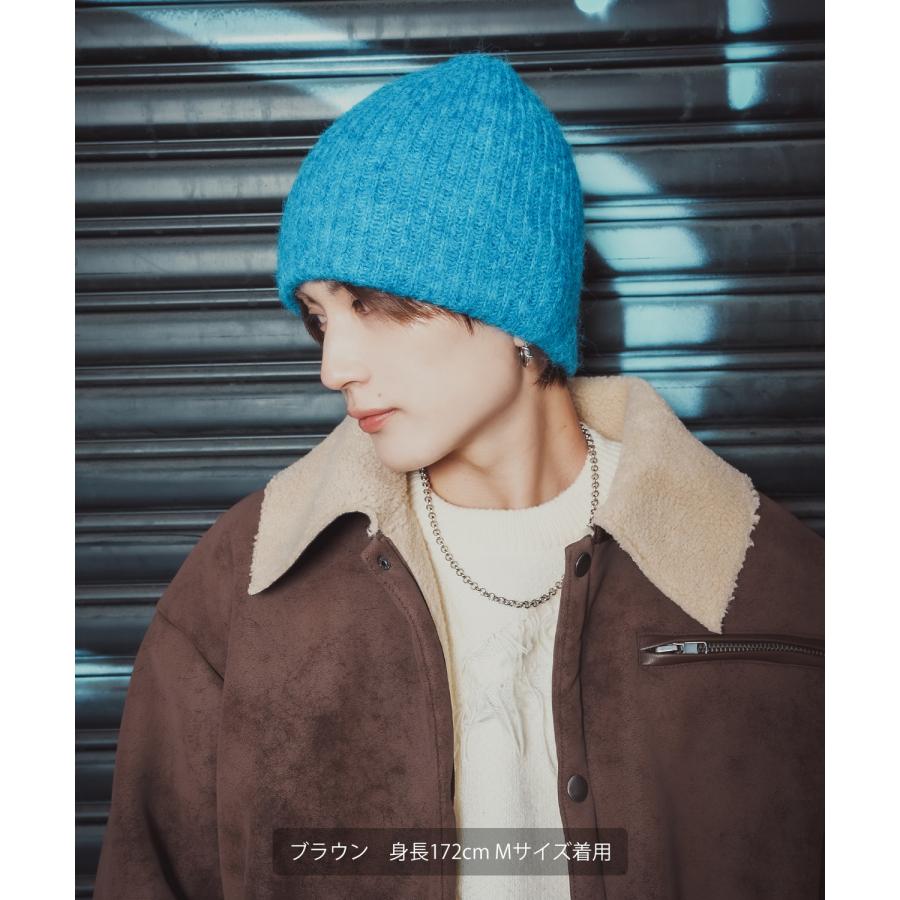 ジャケット メンズ レディース ボア襟 スエードタッチ ワーク ストリート アメカジ 古着MIX ビッグシルエット 韓国 ブラック ブラウン | improves | 09