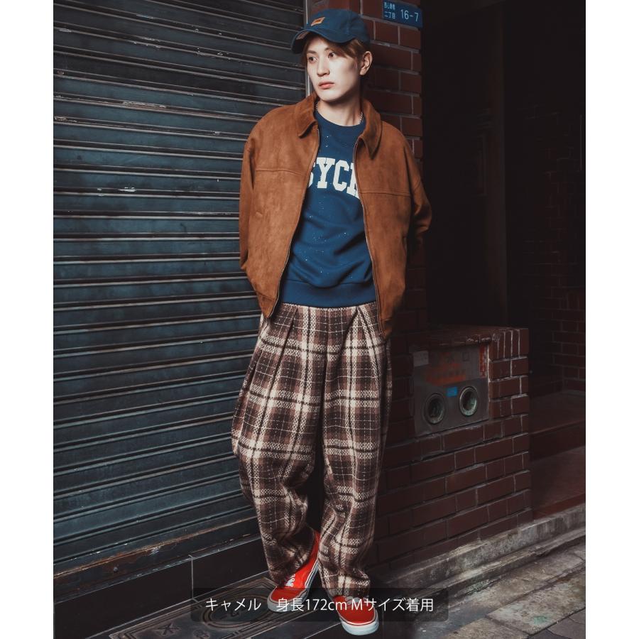 ジャケット メンズ ドリズラー スエードタッチ ブルゾン アウター オーバーサイズ ビッグシルエット ゆったり 韓国 ストリート | improves | 12